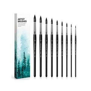 NWT Fuumuui Professional Watercolor Brushes 9 Piece Set for Adults